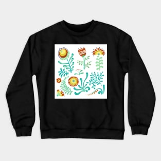 Elegance Seamless pattern with flowers Crewneck Sweatshirt